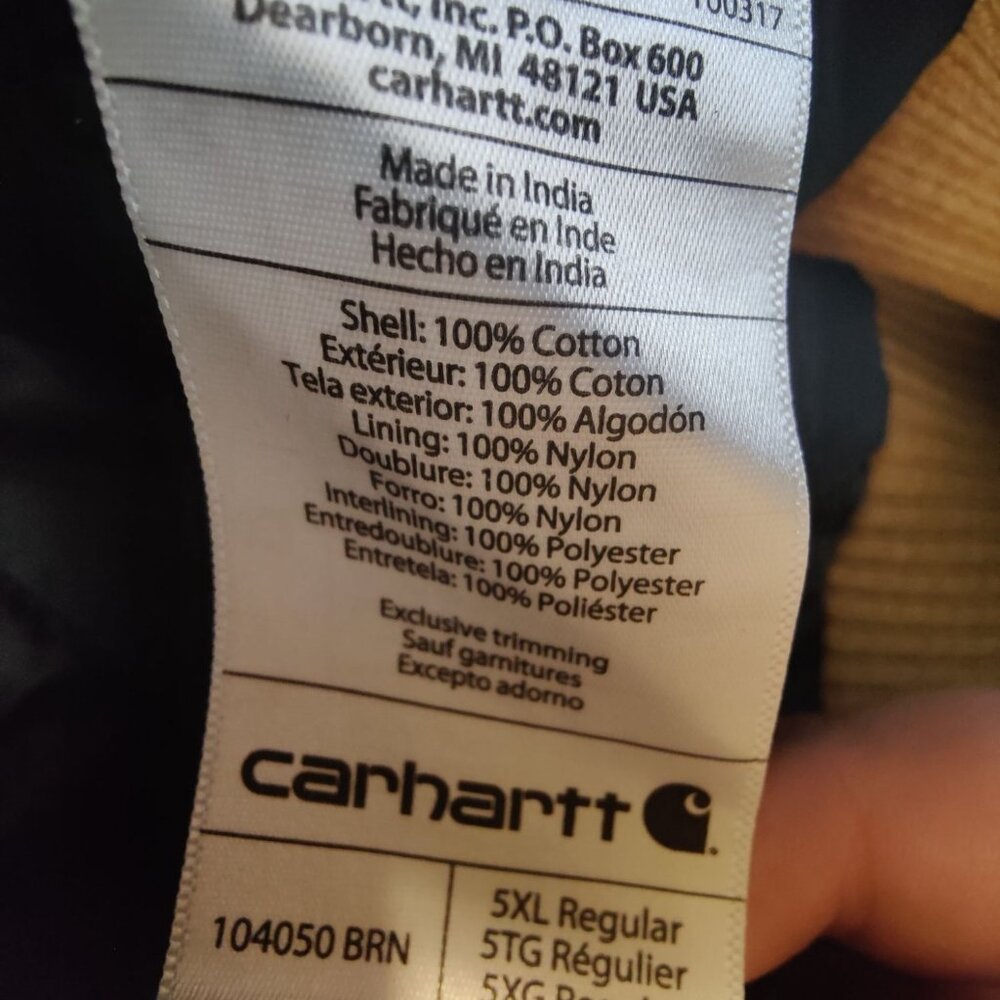 Carhartt Men's Tan Quilted Lined Jacket Size 5X - Picture 7 of 8